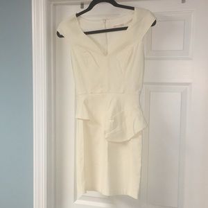 Ivory Peplum Mini Dress